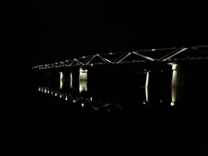 Donaubrücke bei Nacht